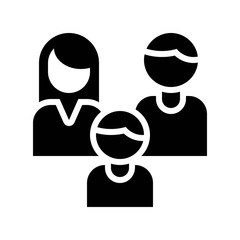 Family vector, insurance related solid style icon