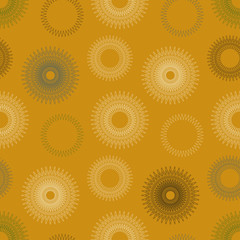 Fototapeta premium wired graphic stars seamless pattern in golden ivory shades