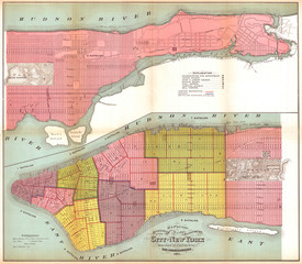 1871, Hardy Map of New York City Fire Departments