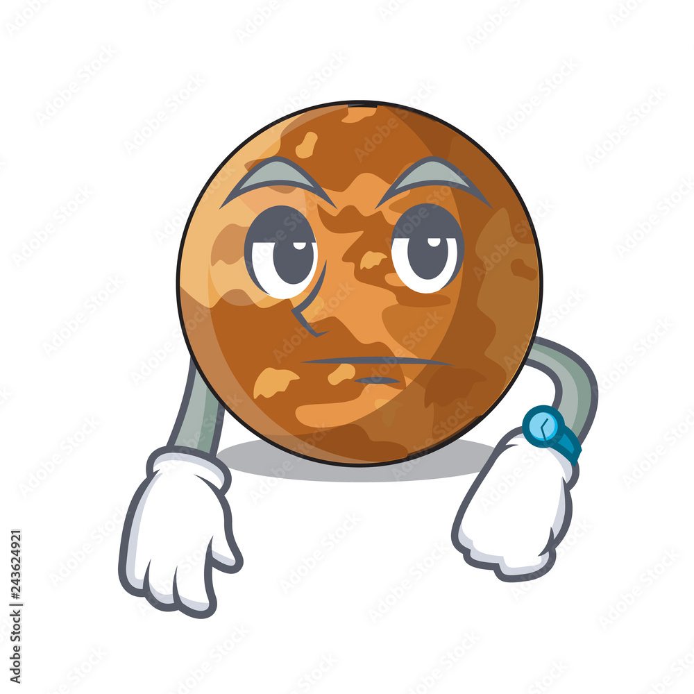 Poster Waiting plenet mercury isolated in a mascot