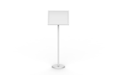 A3 Poster Stand Floor Display, Stands Snap Frame, Poster Board, Menu Holder, Advertisement Sign Stand On White Background, 3D Illustration