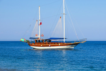 Motor boat in the sea