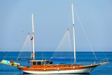 Motor boat in the sea