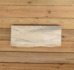 blank sign board on wooden floor