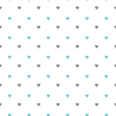 Cute hearts seamless vector pattern. Valentine's Day.Design template for wallpaper,fabric,wrapping,textile