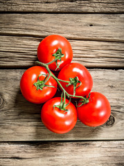 Fresh ripe tomatoes.