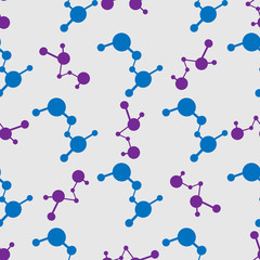 science print. seamless pattern Atomic structure molecular model