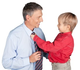 Son Tying the Necktie of his Father
