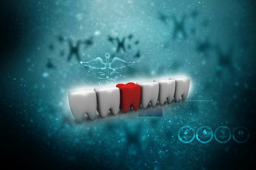 3d rendering healthy tooth
