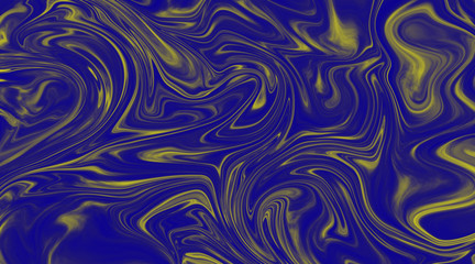 Fototapeta na wymiar Blue and Yellow Abstract Liquify Effect Background Texture