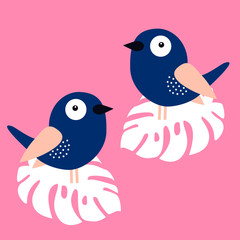 Fantasy birds. Vector illustration