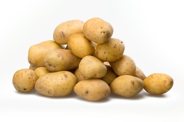 Pile of Yukon gold potatoes