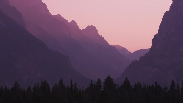 Beautiful sunset at Grand Teton National Park