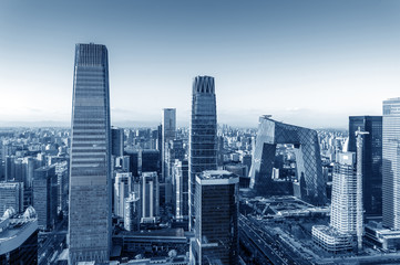 Fototapeta na wymiar Aerial view of Beijing