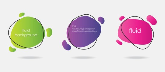 Fluid Background with Dark Line Sets. Abstract and Dynamic Shape Vector Design Isolated on White Background.