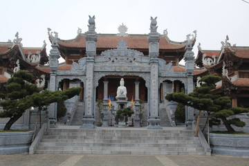 Fototapeta premium A pagoda at Fansipan cable car station, Vietnam