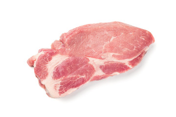 Fresh raw beef steak isolated on white background