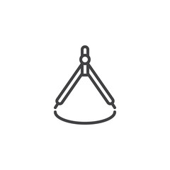 Compass divider line icon. linear style sign for mobile concept and web design. Drawing compass outline vector icon. Symbol, logo illustration. Pixel perfect vector graphics