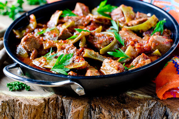 Beef Stew with Green Beans and Tomatoes