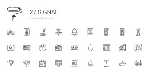 signal icons set