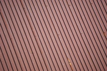 Corrugated metal roof horizontal background texture with diagonal lines