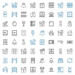 door icons set