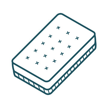 Linear icon of the mattress bedding sign