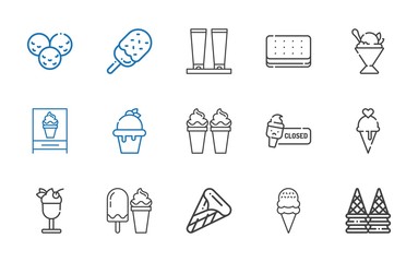 sundae icons set