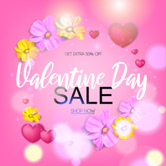 Valentine's day sale background