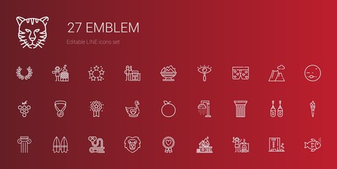 emblem icons set