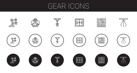 gear icons set