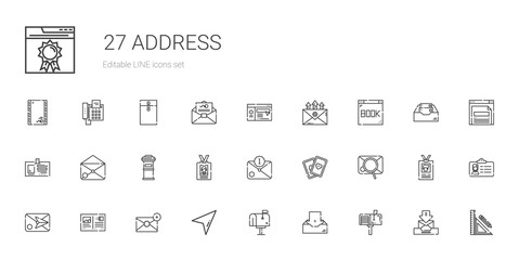 address icons set