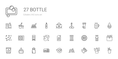 Obraz na płótnie Canvas bottle icons set