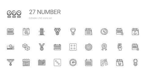 number icons set