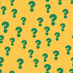 Question mark education, school concept. Seamless vector EPS 10 pattern. Flat style
