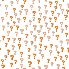 Question mark education, school concept. Seamless vector EPS 10 pattern. Flat style