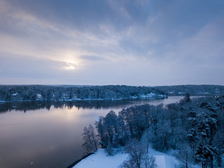 Winter weather in Ruissalo National Park, Turku Finland. Shot in December 2018.