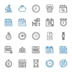 time icons set