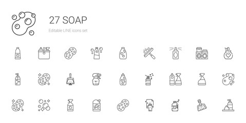 soap icons set