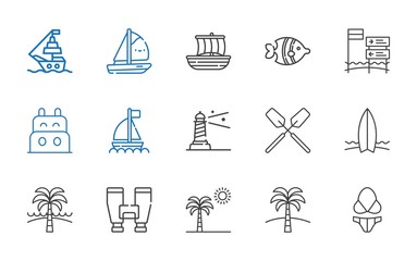 sea icons set