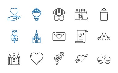 Fototapeta premium love icons set
