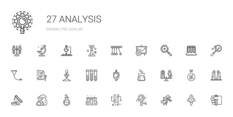 analysis icons set