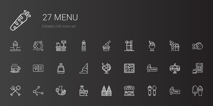 menu icons set