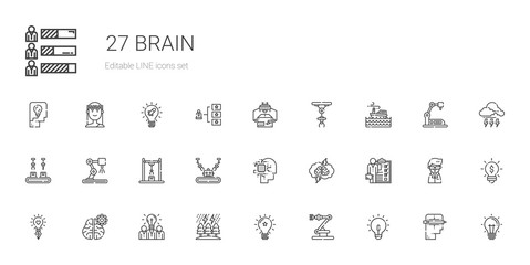 brain icons set