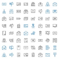 Fototapeta premium postage icons set