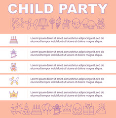 Child party mobile app screen
