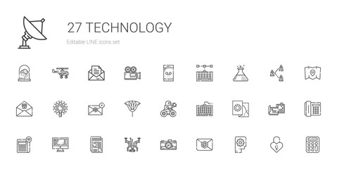 technology icons set