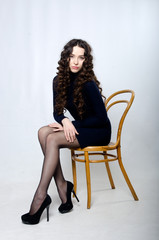 Fototapeta premium beautiful girl in the Studio
