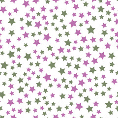 Different color stars. Simply geometric pattern. Seamless vector EPS 10 pattern