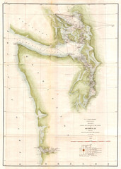 1859, U.S. Coast Survey Map of the Puget Sound and Washington Coast